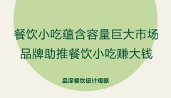餐飲小吃蘊含容量巨大市場，品牌助推餐飲小吃賺大錢